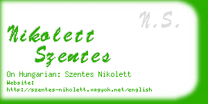 nikolett szentes business card